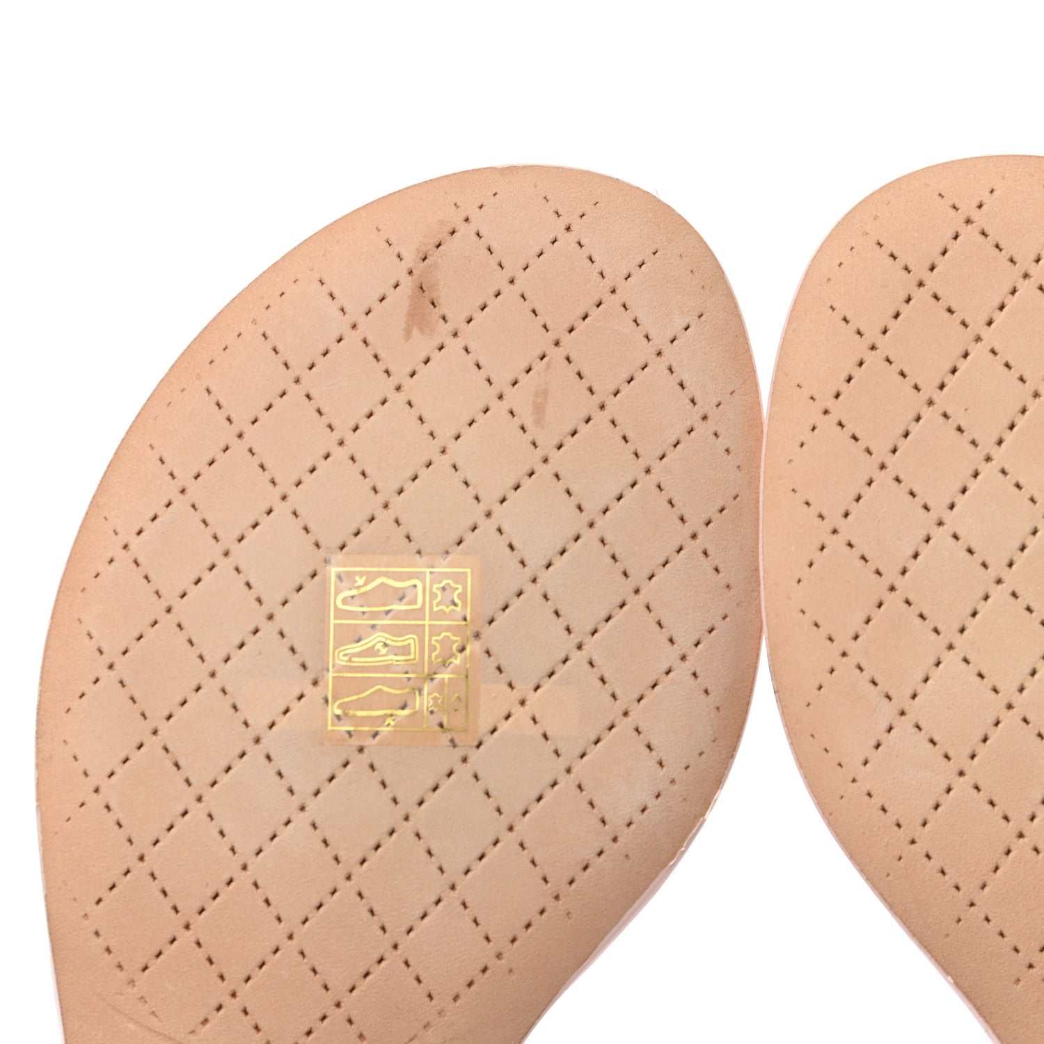 Chanel Lambskin Chain CC Logo Thong Sandals 37.5 Light Pink 9 of 10