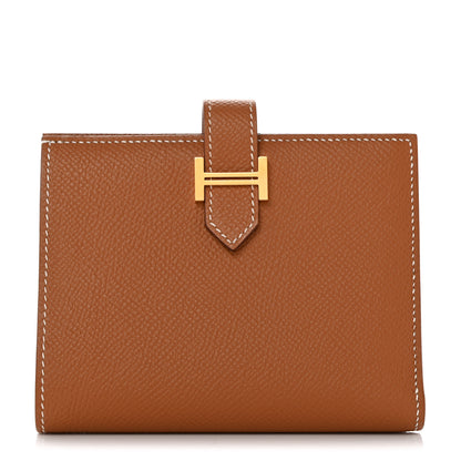 Hermes Epsom Bearn Compact Wallet Gold 1 of 7