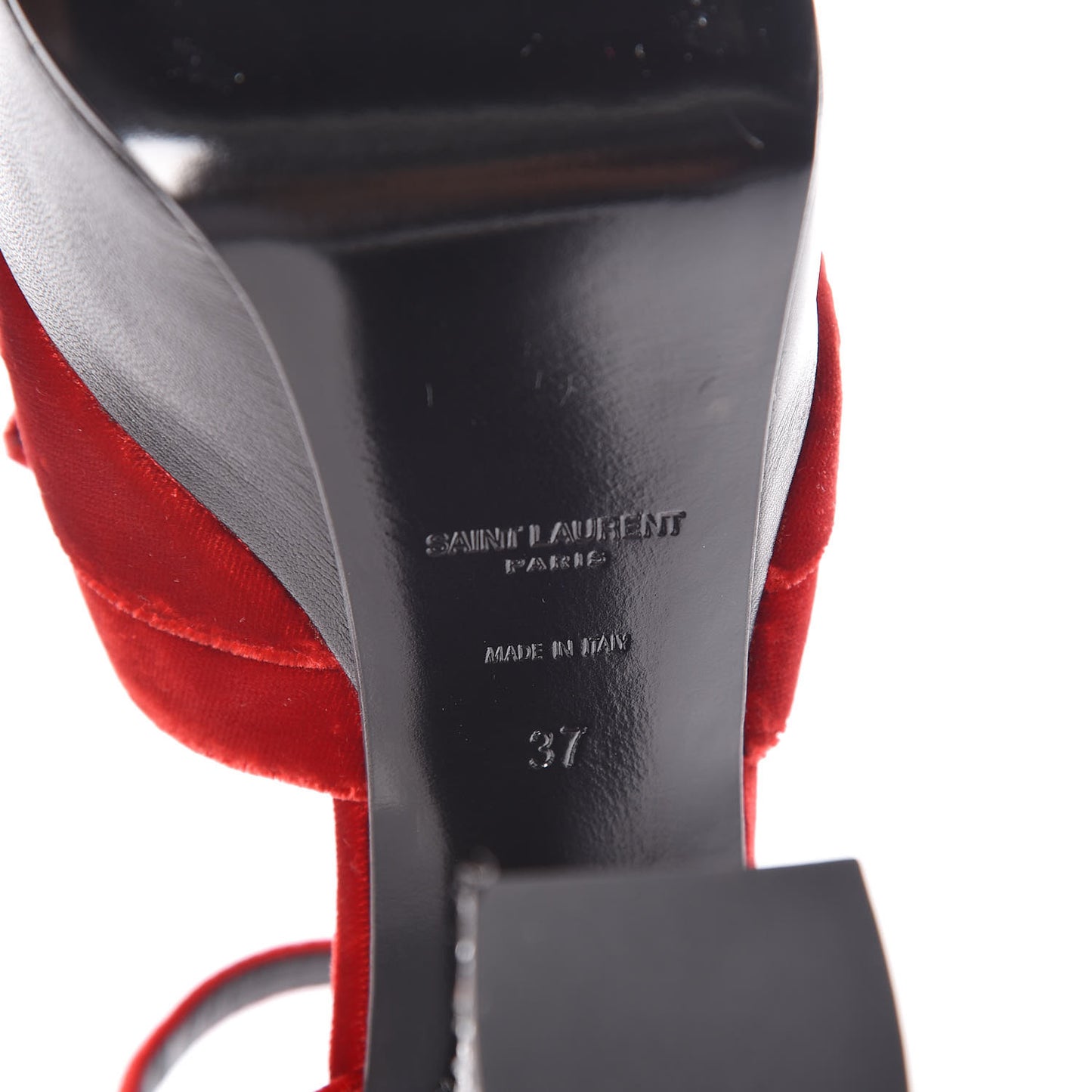 Velluto Claire Tripon Glitter Platform Sandals 37 Rosso Argento
