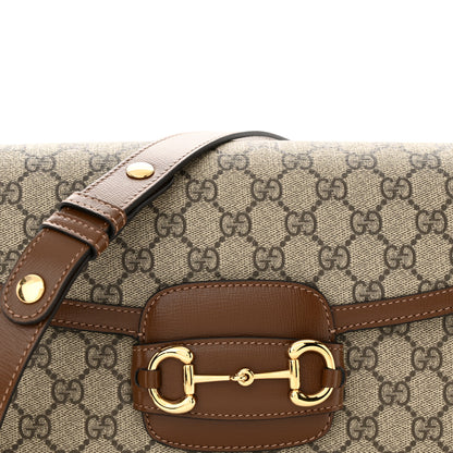 Gucci GG Supreme Monogram Horsebit 1955 Shoulder Bag Beige Brown Sugar 8 of 12