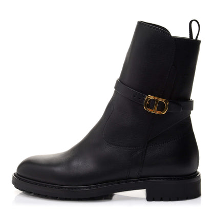 Christian Dior Calfskin Empreinte Ankle Boot 38.5 Black 1 of 11