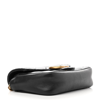 Gucci Calfskin Matelasse Super Mini GG Marmont Shoulder Bag Black 4 of 10