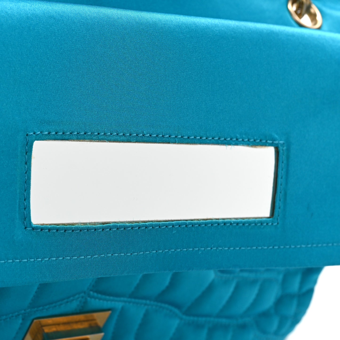 Satin Coco's Croc 2.55 Reissue 227 Flap Turquoise