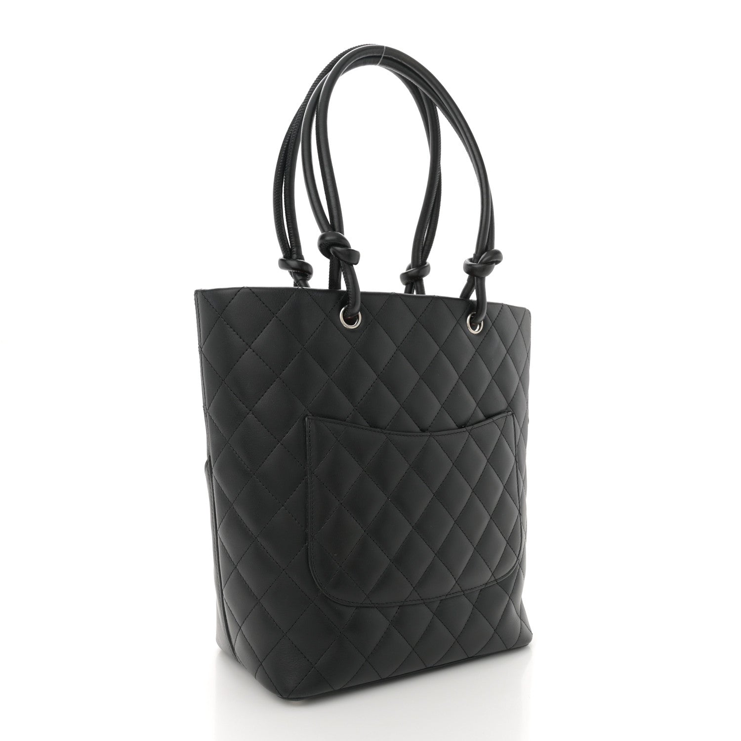 Chanel Calfskin Quilted Medium Cambon Tote Black White 3 of 10