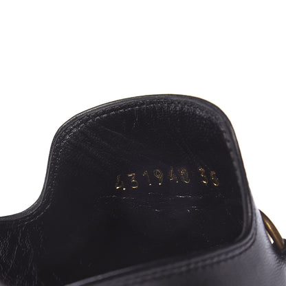 Gucci Malaga Kid Horsebit Slide Sandals 35 Black 9 of 10