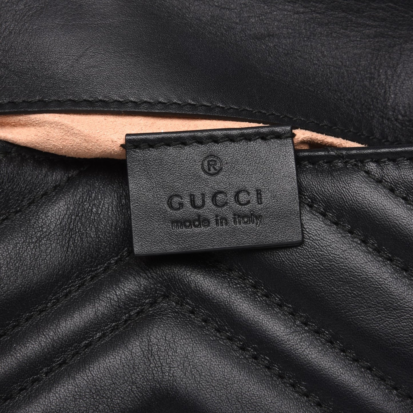 Calfskin Matelasse Super Mini GG Marmont Shoulder Bag Black