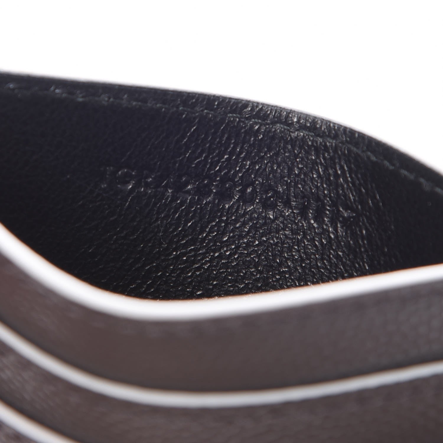 Saint Laurent Grain De Poudre Monogram Credit Card Case Grey 7 of 8