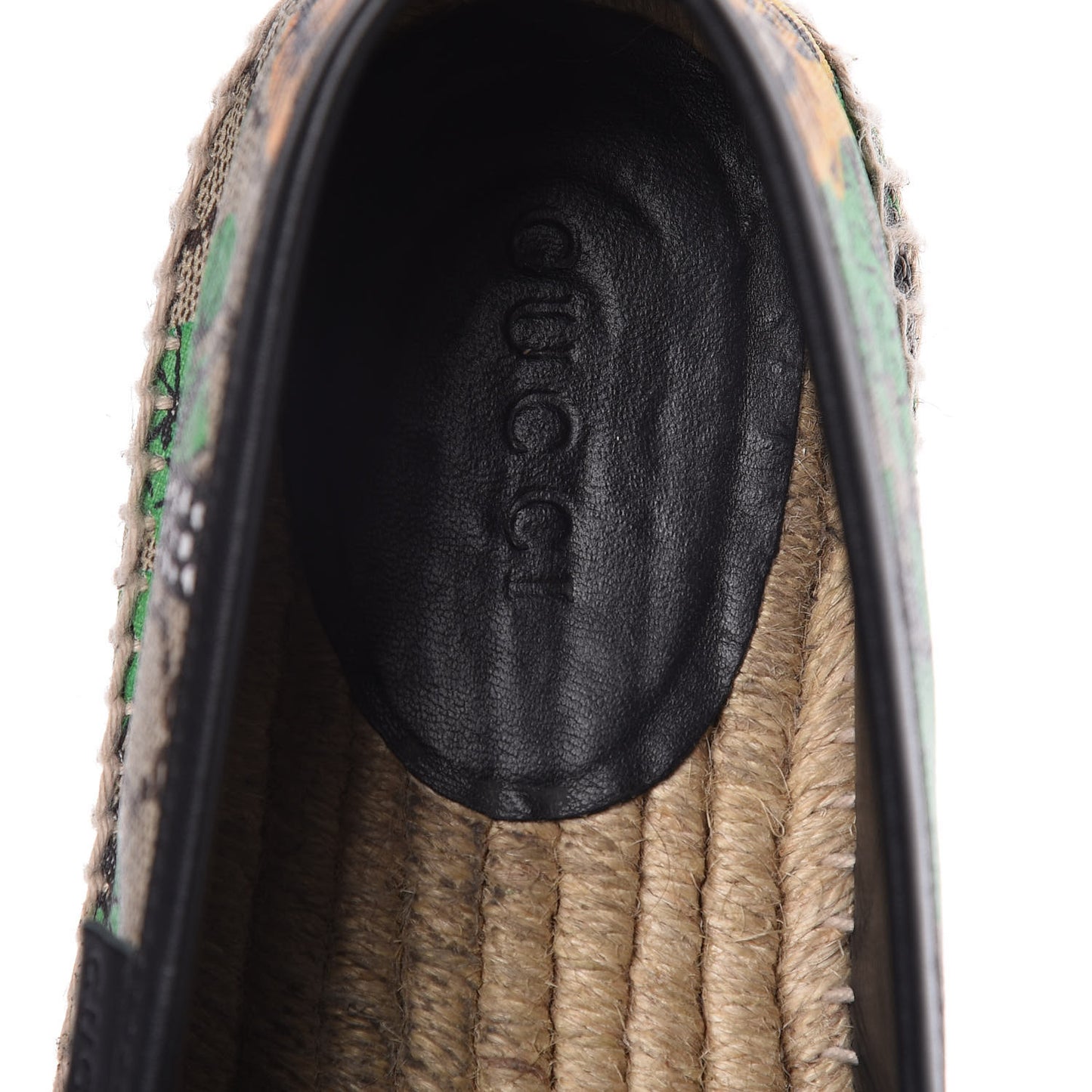 GG Supreme Monogram Bengal Mens Espadrilles 6 Beige Crop Yard