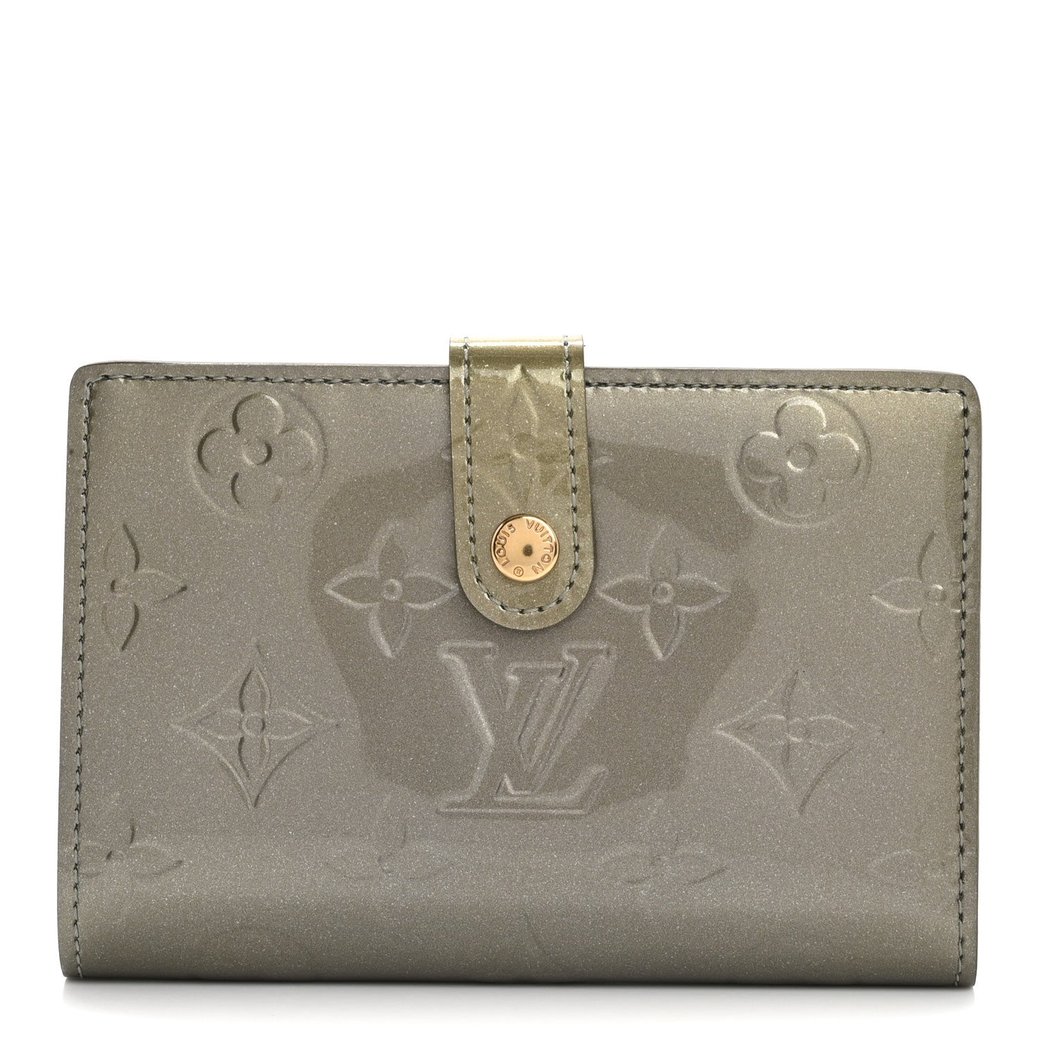 Louis Vuitton Vernis French Purse Wallet Gris Art Deco 1 of 8