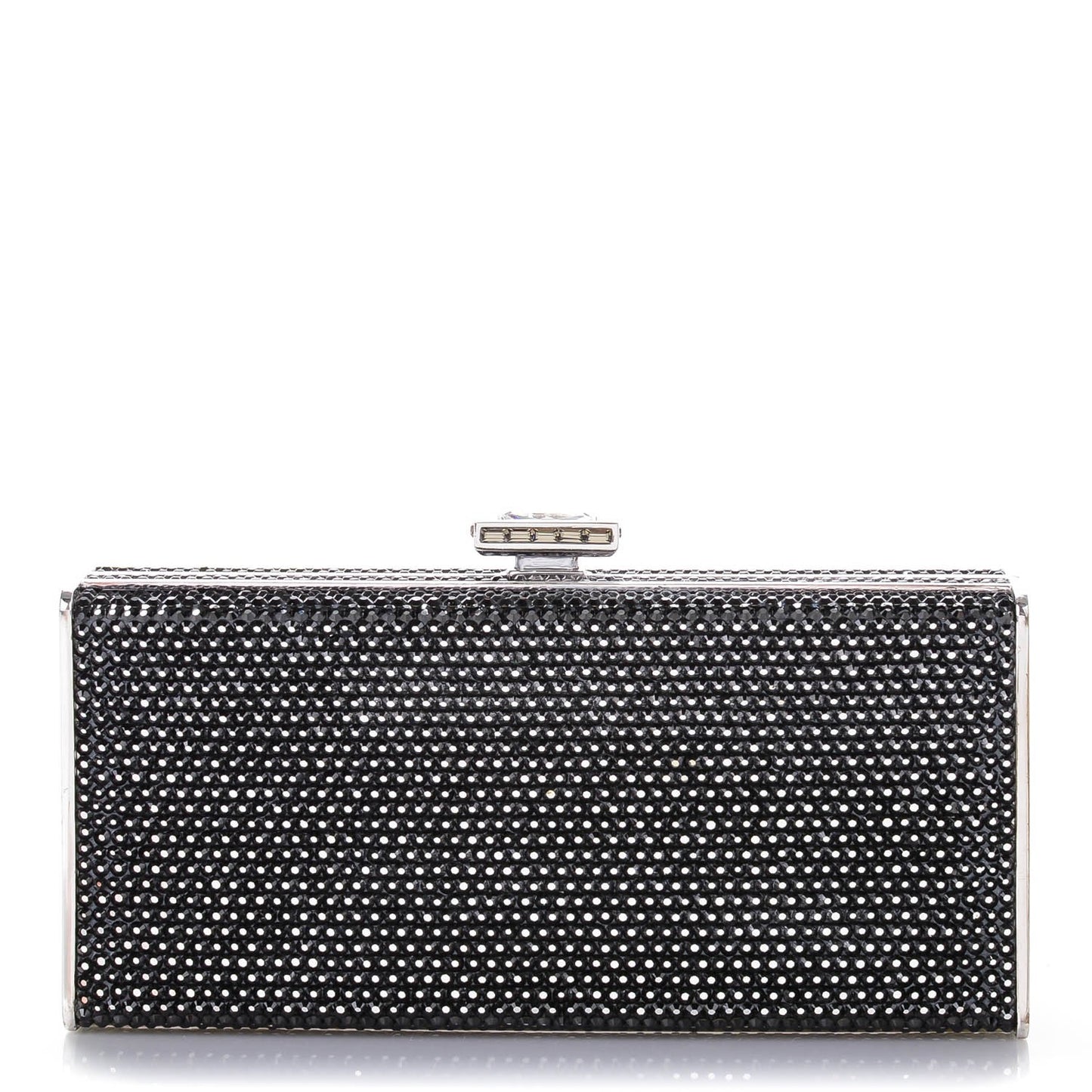 Swarovski Crystal Minaudiere Clutch Black