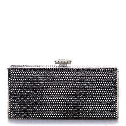 Judith Leiber Swarovski Crystal Minaudiere Clutch Black 1 of 7