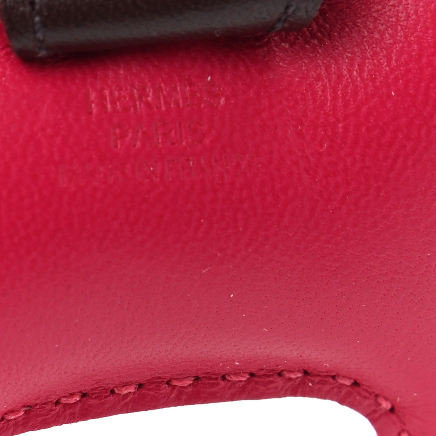 Hermes Milo Lambskin Grigri Rodeo Horse Bag Charm PM Rose Sakura Framboise Rouge Sellier 4 of 4