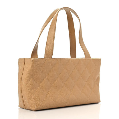 Chanel Caviar Quilted Shoulder Bag Beige 2 of 13