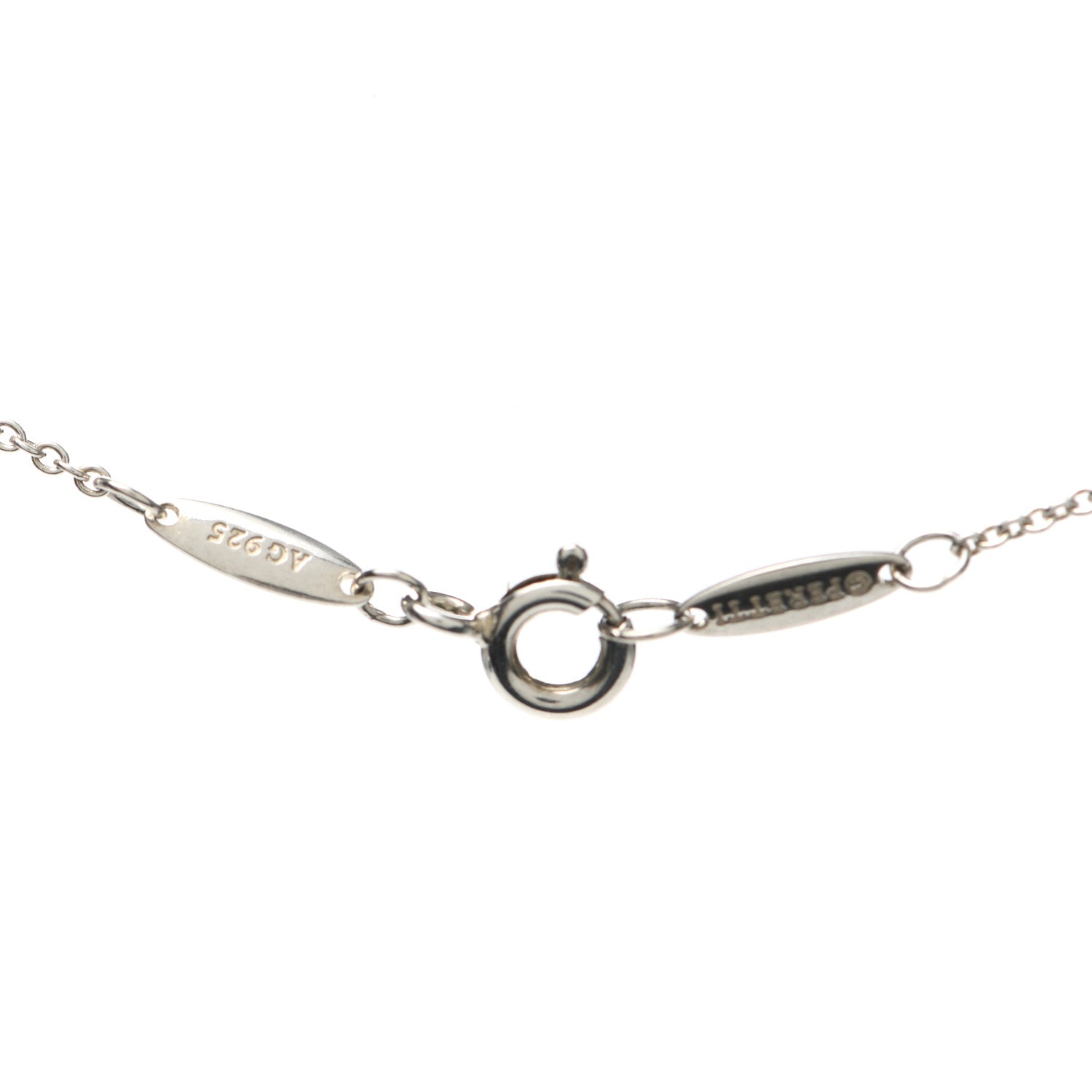 Tiffany Sterling Silver Diamond .05ct Elsa Peretti Diamonds by the Yard Pendant Necklace 5 of 6