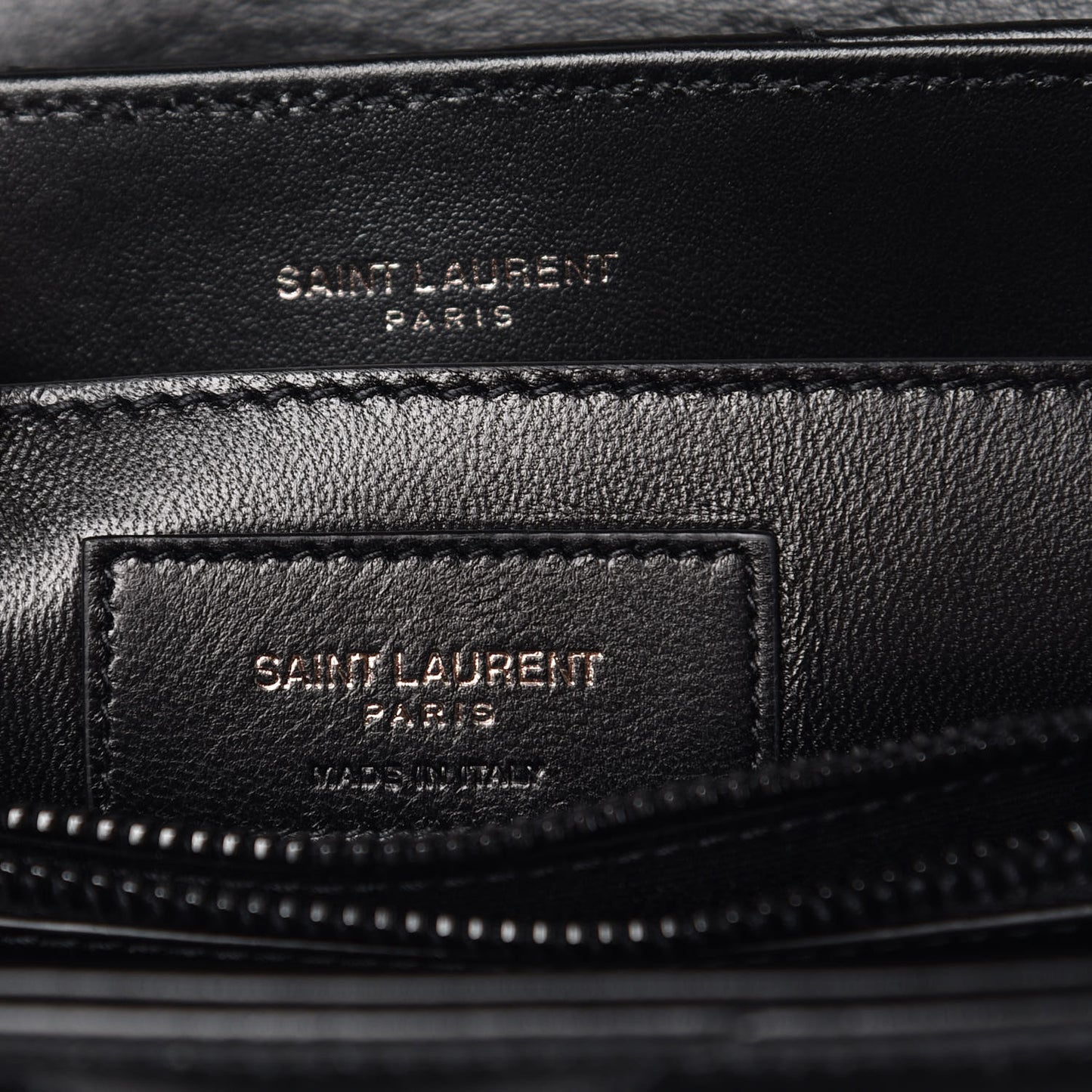 Calfskin Y Quilted Monogram Small Loulou Chain Satchel Black