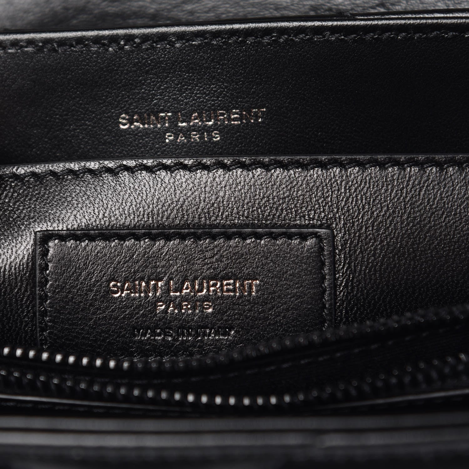 Saint Laurent Calfskin Y Quilted Monogram Small Loulou Chain Satchel Black 6 of 6
