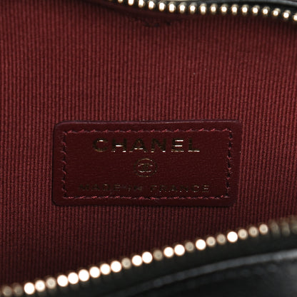 Chanel Lambskin Quilted CC In Love Heart Clutch With Chain Black 6 of 11