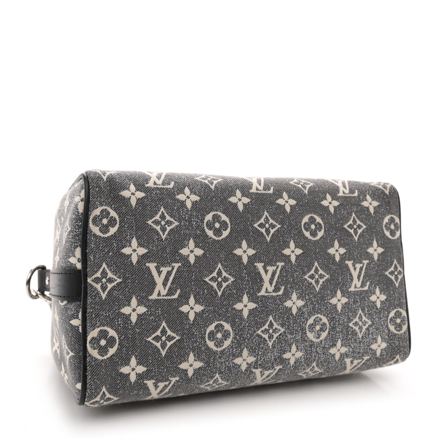Louis Vuitton Denim Monogram Jacquard Speedy Bandouliere 25 Black 4 of 9