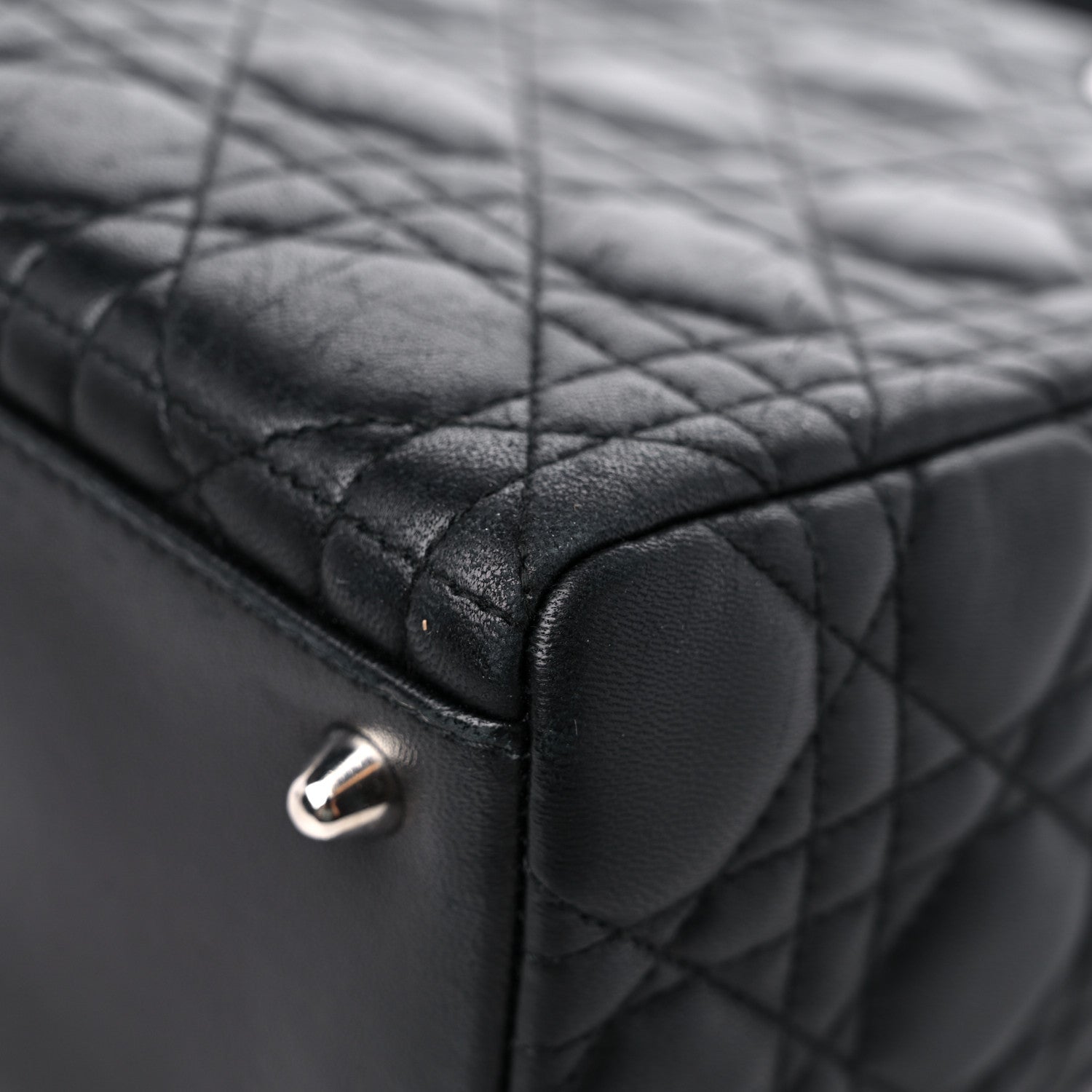 Christian Dior Lambskin Cannage Medium Lady Dior Black 11 of 18