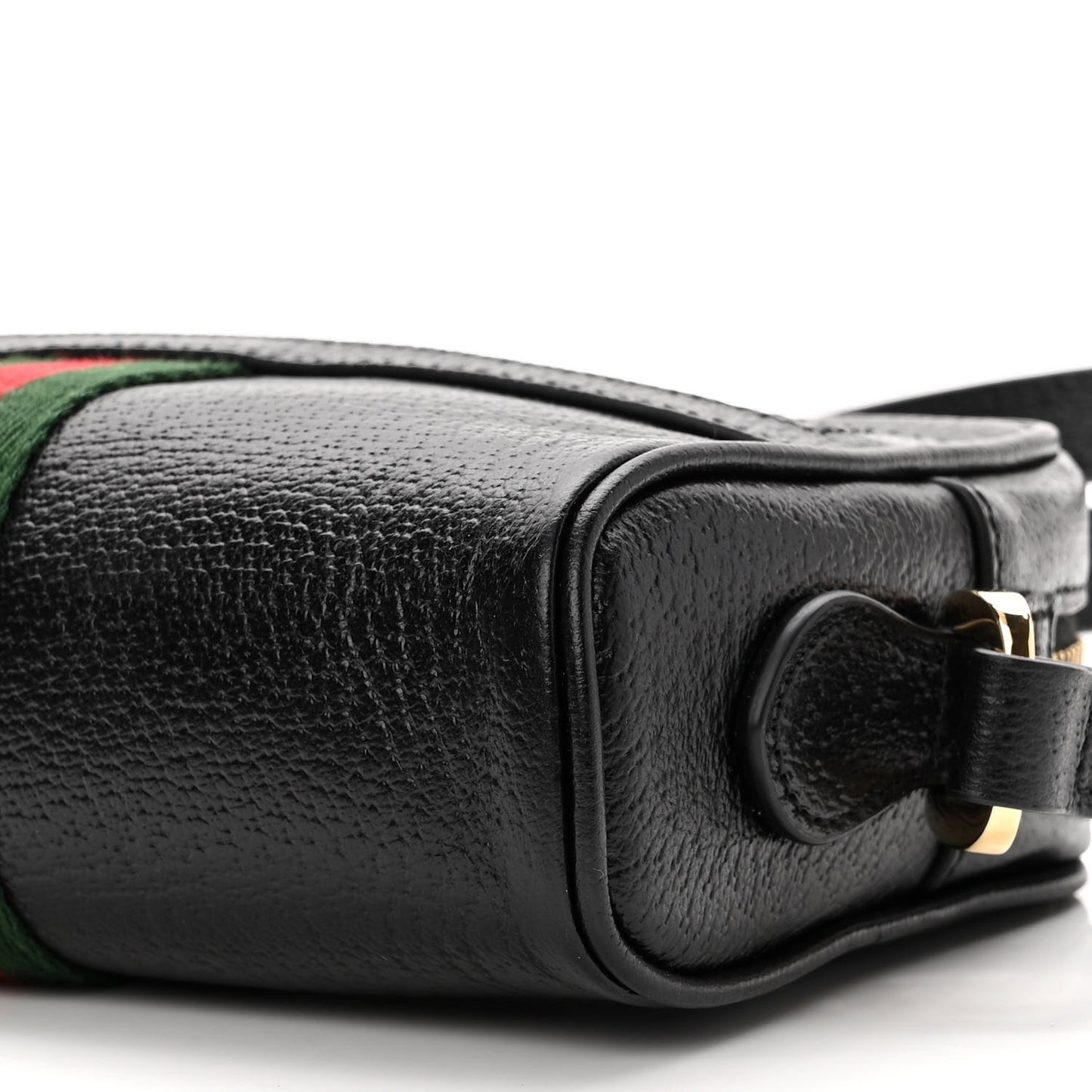 Calfskin Web Mini Ophidia Shoulder Bag Black