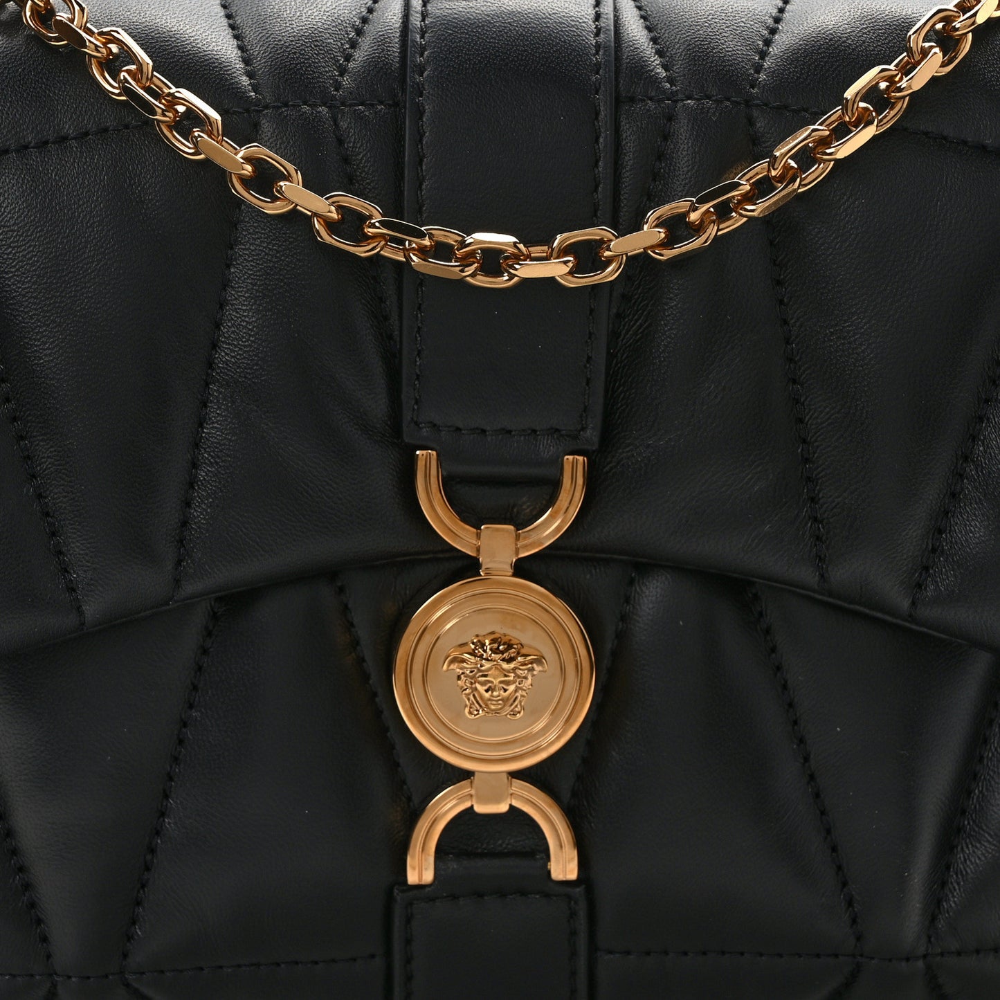 Nappa Quilted Kleio Shoulder Bag Black