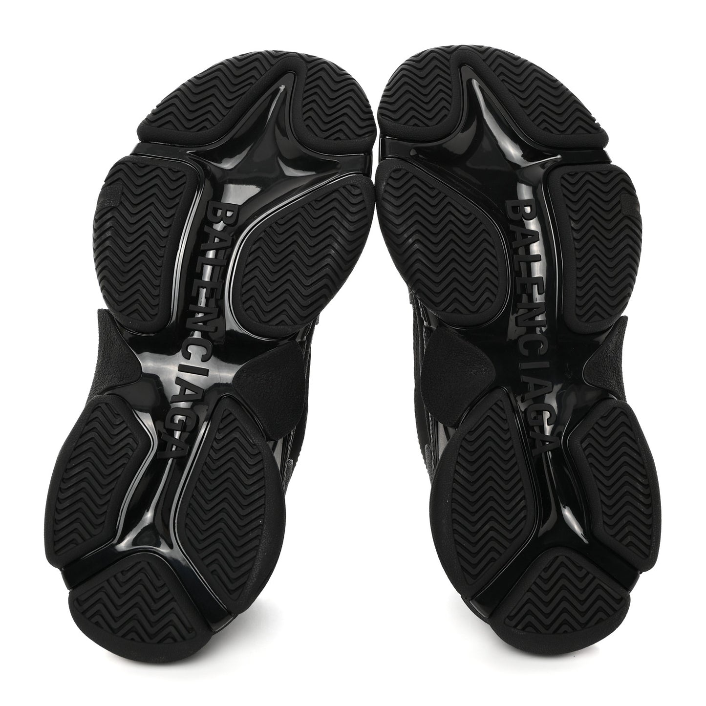 Fabric Mesh Womens Triple S Sneakers 37 Black