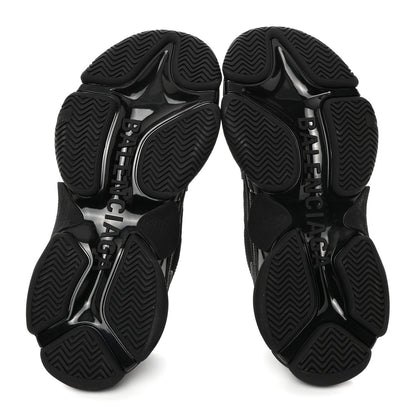 Balenciaga Fabric Mesh Womens Triple S Sneakers 37 Black 5 of 9