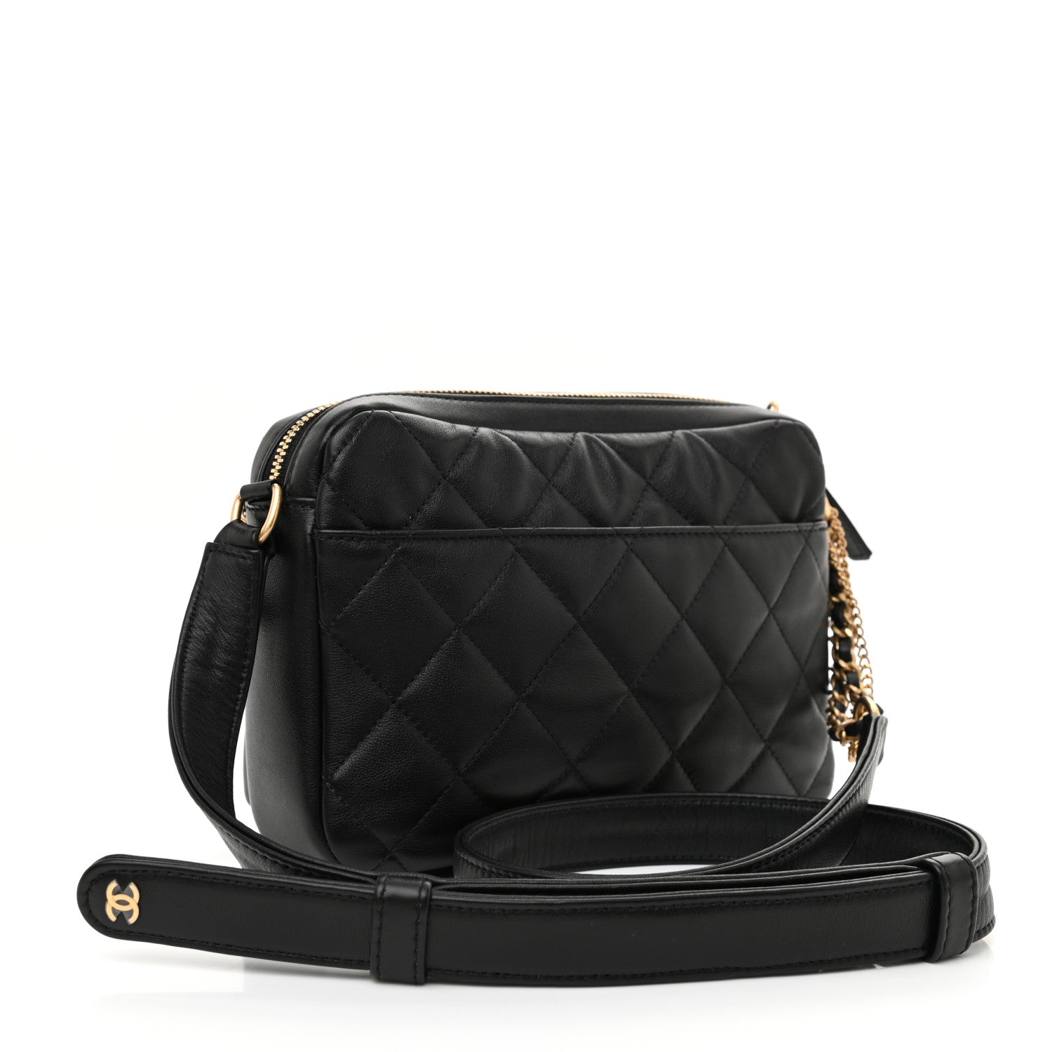 Chanel Calfskin Quilted Small Camera Case Black 3 of 11