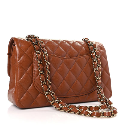 Chanel Caviar Quilted Small Double Flap Light Brown 3 of 10