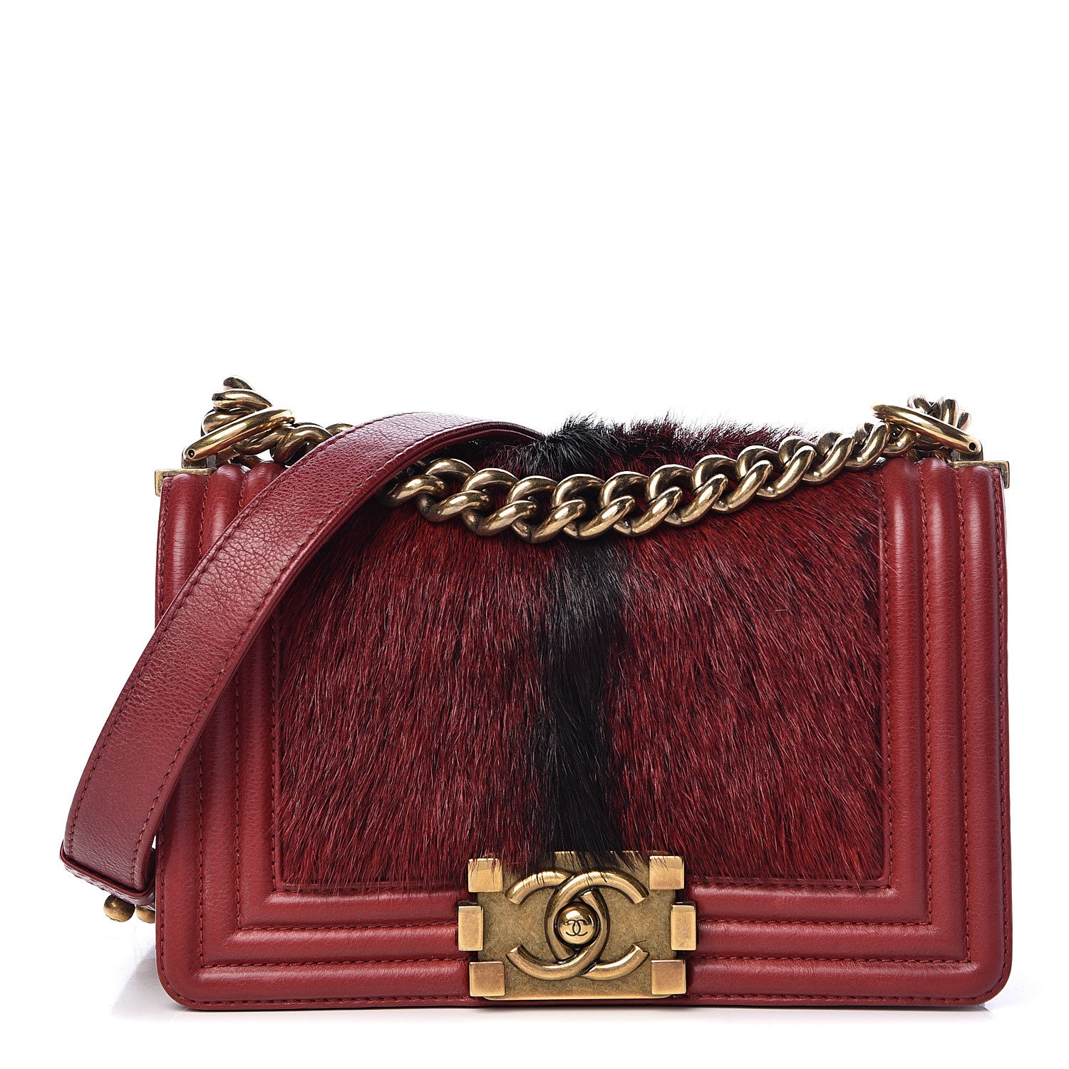 Chanel Goat Hair Small Boy Flap Red 1 of 20