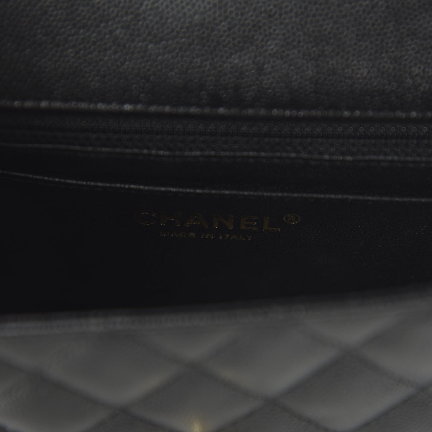 Caviar Quilted Mini Rectangular Flap Black