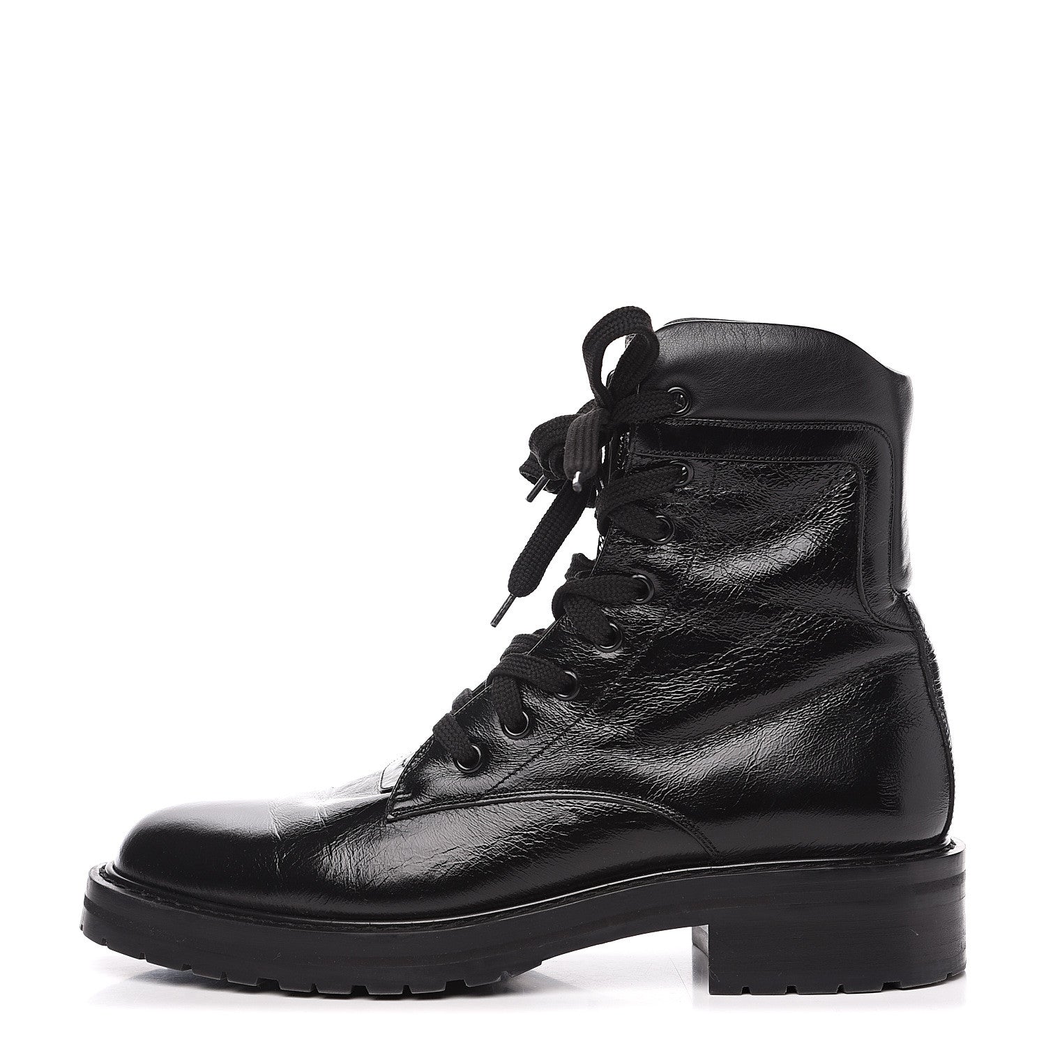 Saint Laurent Calfskin William Double-Laced Boot 40.5 Black 1 of 8