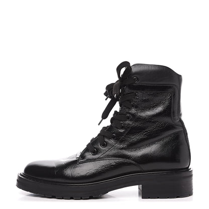 Saint Laurent Calfskin William Double-Laced Boot 40.5 Black 1 of 8