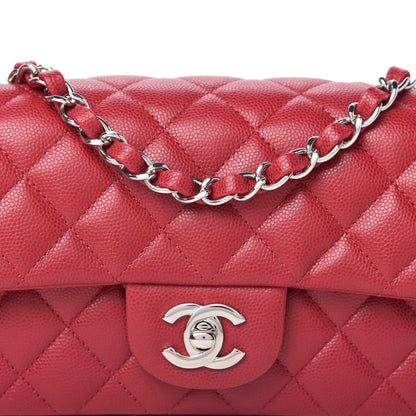 Chanel Caviar Quilted Mini Rectangular Flap Dark Pink 10 of 11