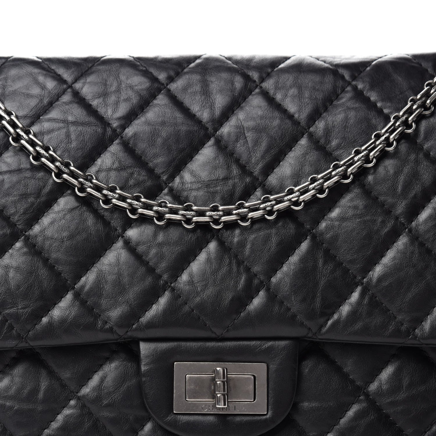 Chanel Aged Calfskin Quilted 2.55 Reissue 227 Flap Black 12 of 13