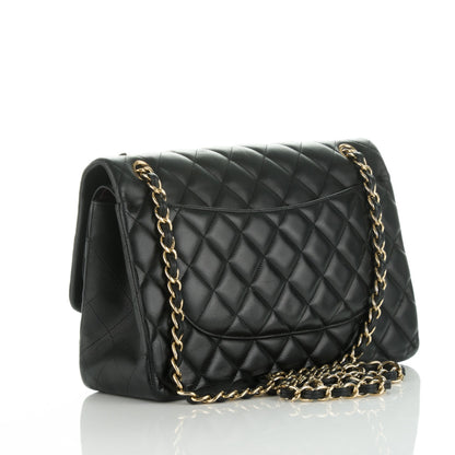 Chanel Lambskin Quilted Jumbo Double Flap Black 3 of 9