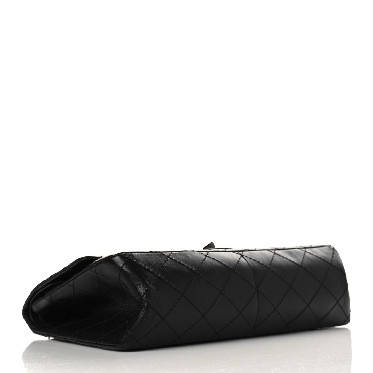 Aged Calfskin Quilted 2.55 Reissue 226 Flap So Black