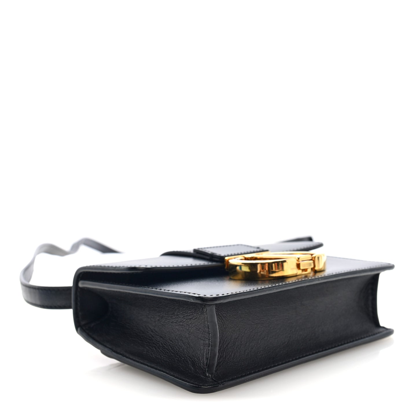 Smooth Calfskin Micro 30 Montaigne Flap Bag Black