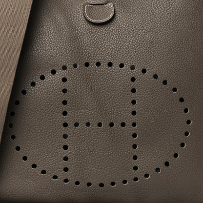 Hermes Taurillon Clemence Evelyne III TGM Etoupe 8 of 10