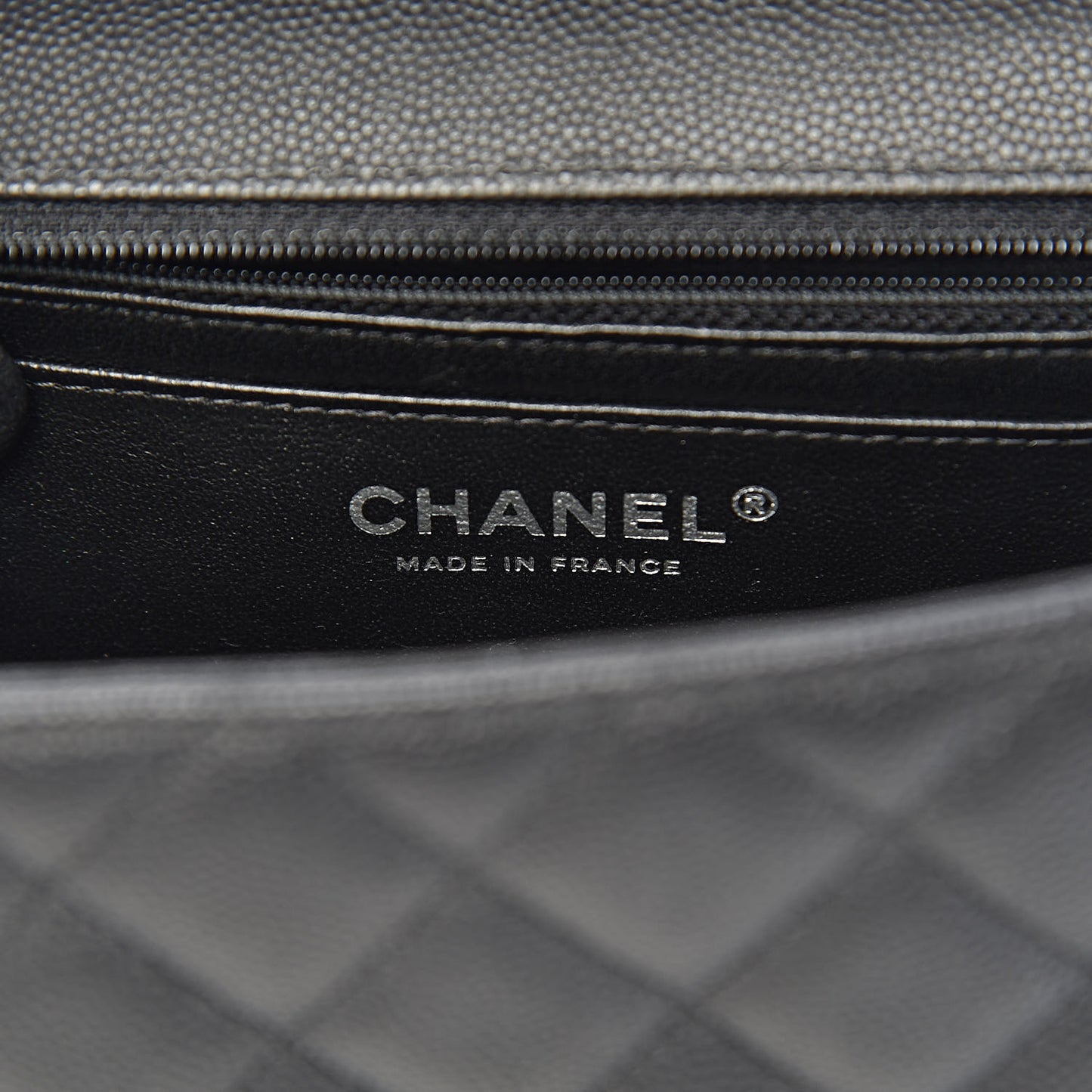 Caviar Quilted Mini Rectangular Flap Black