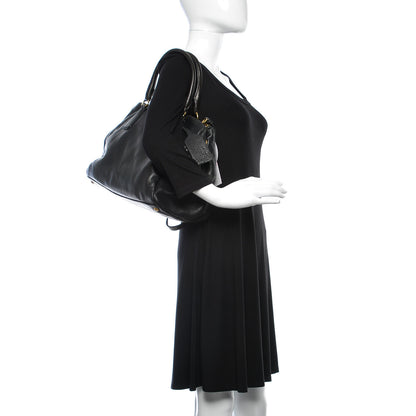 Prada Cervo Deerskin Shopping Tote Black 3 of 10