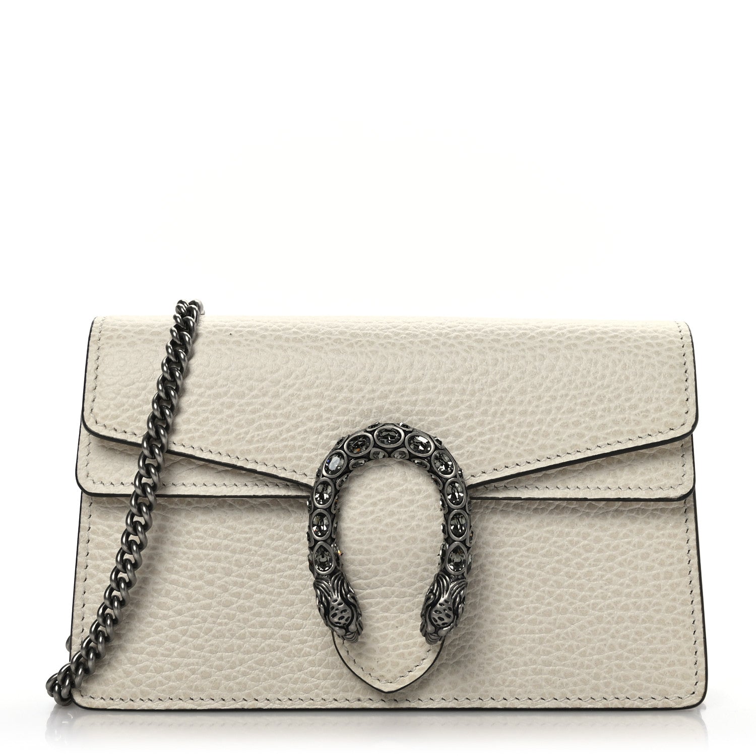Gucci Dollar Calfskin Crystal Super Mini Dionysus Shoulder Bag Mystic White Black Diamond 1 of 8