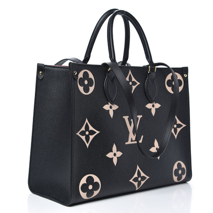Louis Vuitton Empreinte Monogram Giant Onthego MM Black Beige 4 of 10