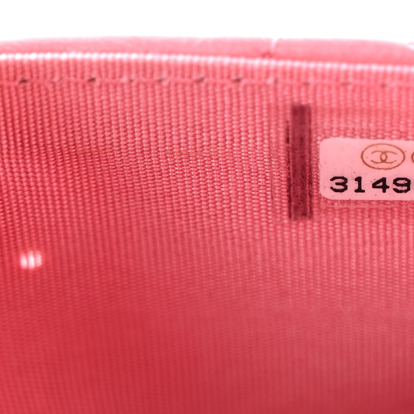 Shiny Goatskin Quilted Chanel 19 Flap Card Holder Pink