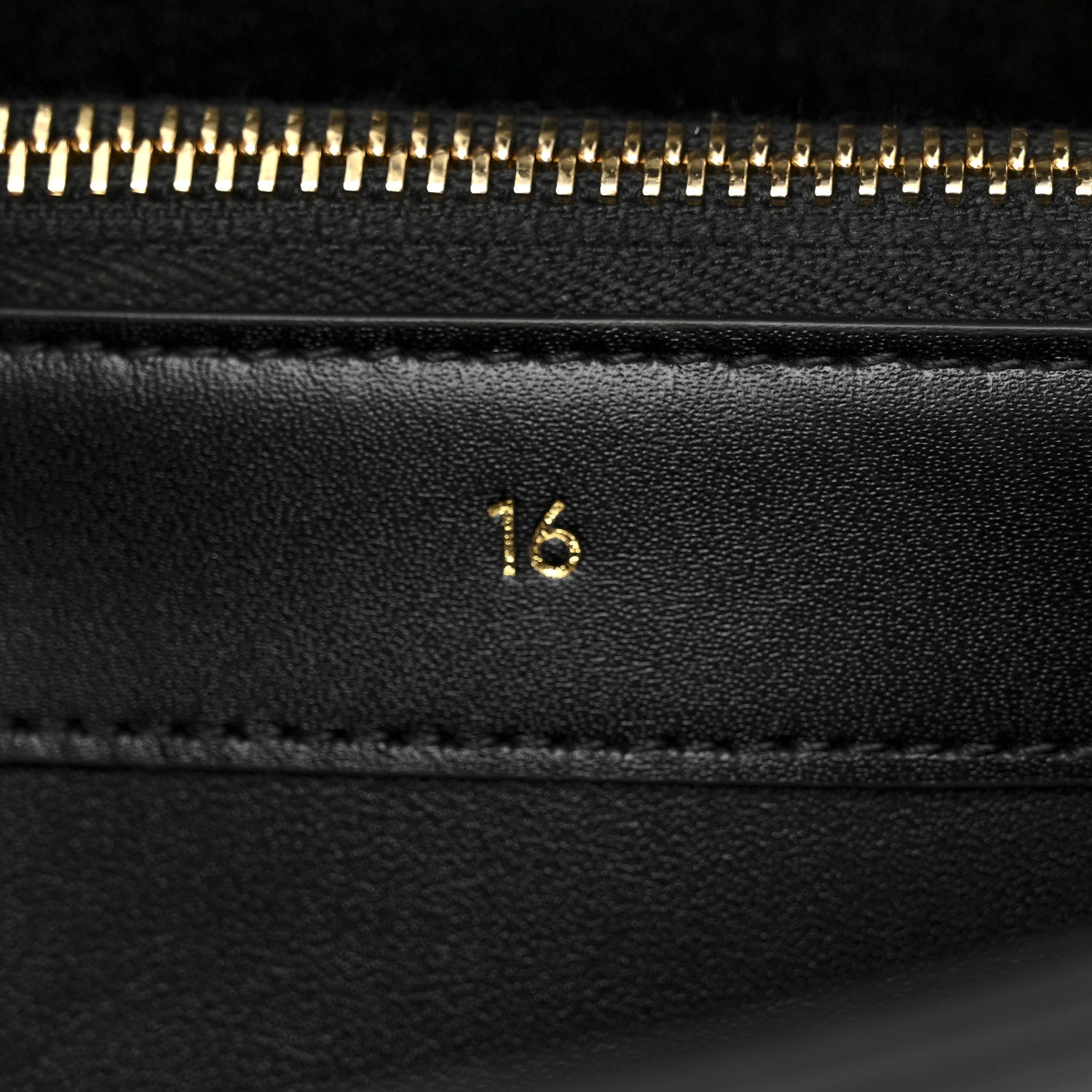 Celine Satinated Calfskin Small 16 Top Handle Bag Black 7 of 12