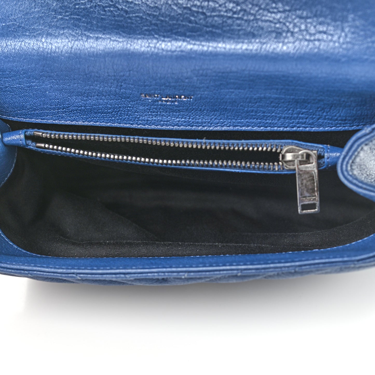 Sheepskin Matelasse Monogram Medium College Bag Navy