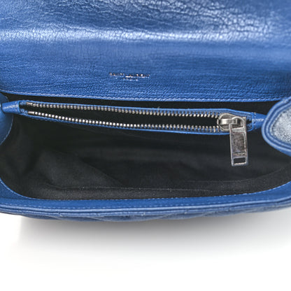 Saint Laurent Sheepskin Matelasse Monogram Medium College Bag Navy 5 of 9