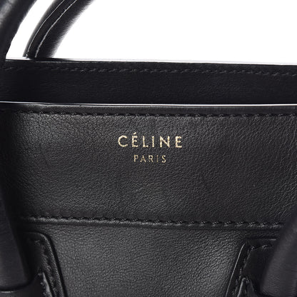 Celine Smooth Calfskin Micro Luggage Black 6 of 17