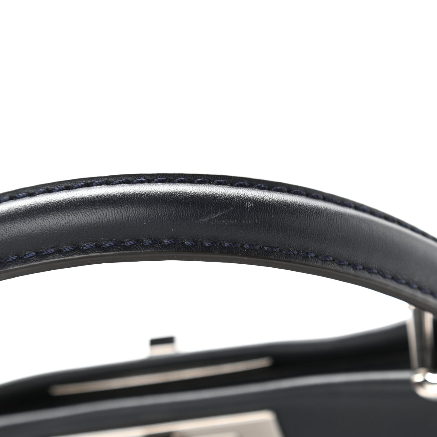 Vitello Seta Waves Bi-Color Medium Peekaboo Iconic Satchel Blue Notte Mostarda