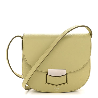 Celine Baby Grained Calfskin Small Trotteur  Jade 1 of 14